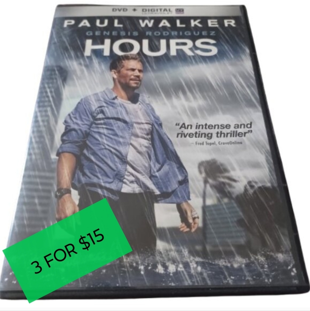 HOURS Paul Walker Genesis Rodriguez Action Adventure Thriller DVD Movie Disc